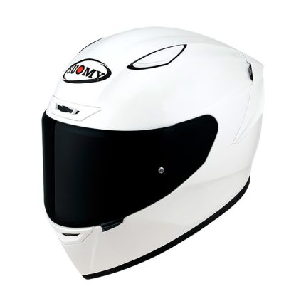 Suomy Track-1 Plain – Casco integral de moto blanco liso