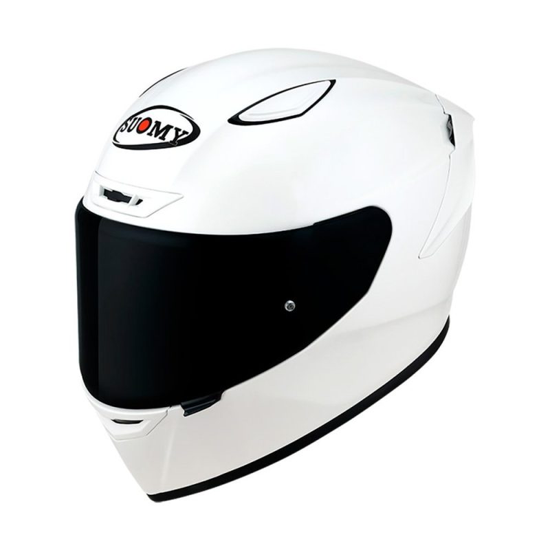 Suomy Track-1 Plain – Casco integral de moto blanco liso