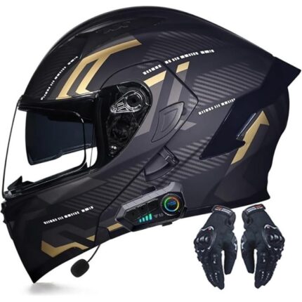 MT Helmets Modular Bluetooth Integrado – Casco de moto con doble pantalla