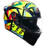 AGV K-1 Soleluna 2017 – Casco integral de moto amarillo/rojo/negro