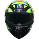 AGV K-1 Soleluna 2017 – Casco integral de moto amarillo/rojo/negro
