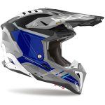 Airoh Aviator 3 Saber – Casco de motocross azul brillo para off-road