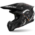 Airoh Twist 3 Arcade – Casco integral cross de moto negro/gris mate, ECE 22.06