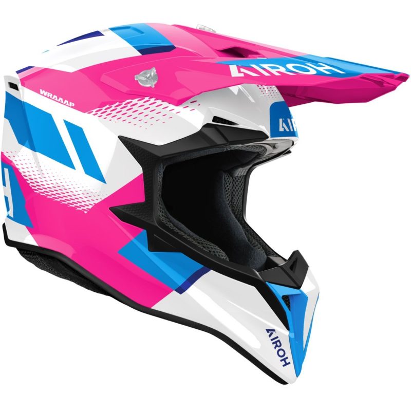 Airoh Wraaap Vision – Casco de motocross azul para off-road