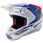 Alpinestars S-M5 Honda – Casco de motocross blanco/rojo/azul, ECE 22.06