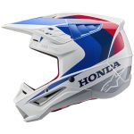 Alpinestars S-M5 Honda – Casco de motocross blanco/rojo/azul, ECE 22.06