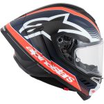 Alpinestars Supertech R10 Element – Casco integral de moto negro, rojo y azul mate, ECE 22.06