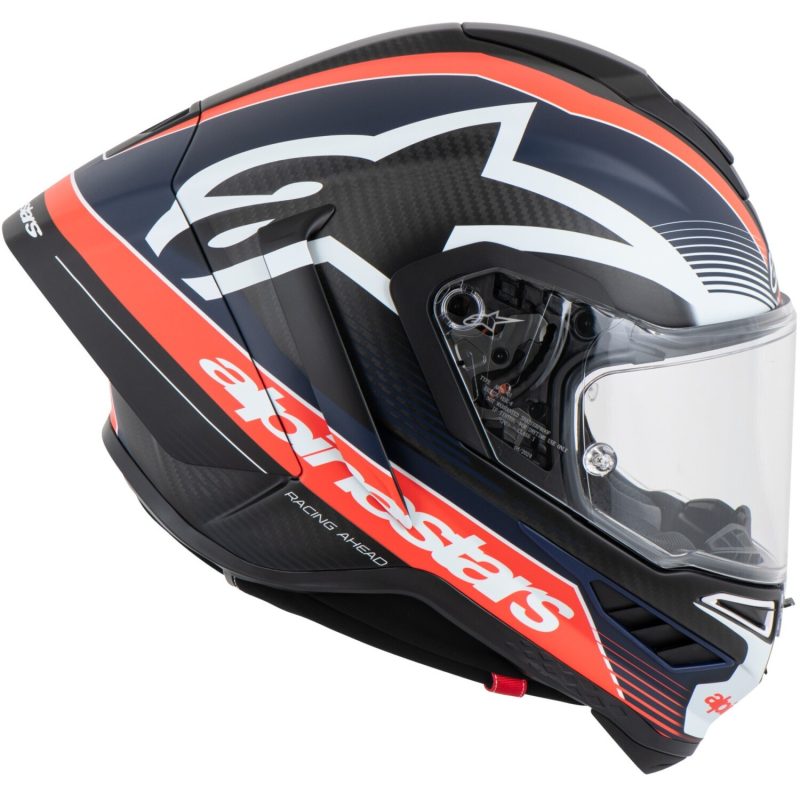 Alpinestars Supertech R10 Element – Casco integral de moto negro, rojo y azul mate, ECE 22.06