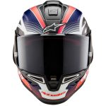 Alpinestars Supertech R10 Element – Casco integral de moto negro, rojo y azul mate, ECE 22.06