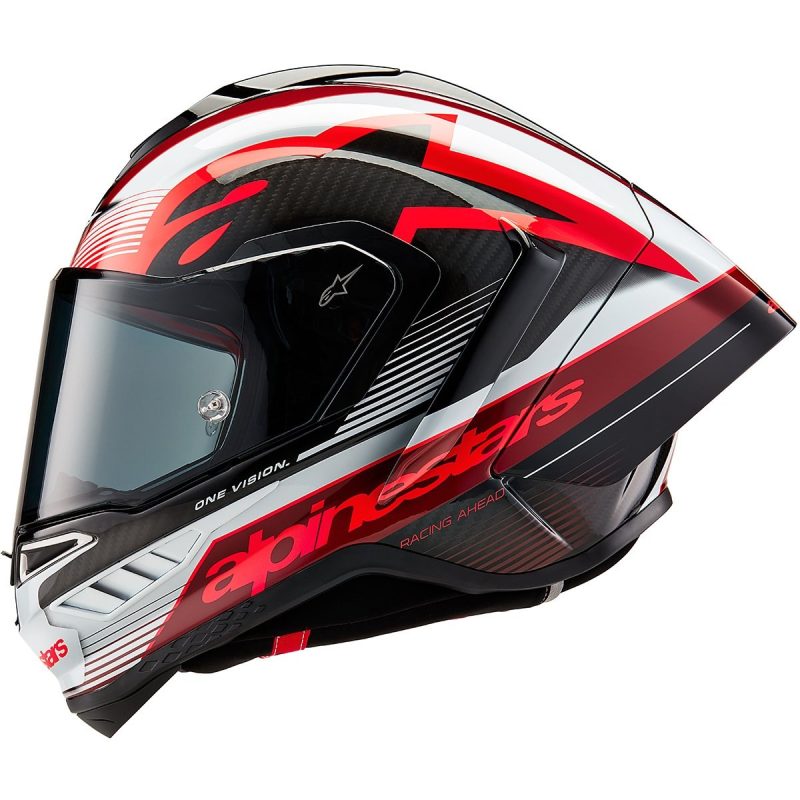 Alpinestars Supertech R10 Team – Casco integral de moto negro y rojo, ECE 22.06