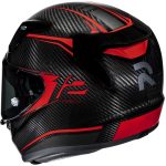 HJC RPHA 12 Carbon Keres MC1 – Casco integral de moto negro/rojo, ECE 22.06