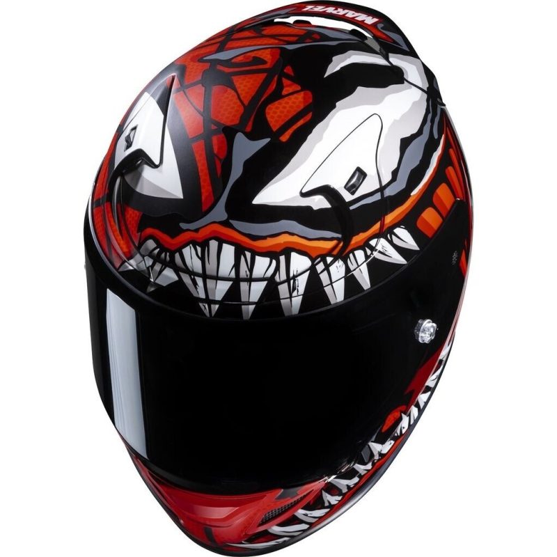 HJC RPHA 12 Maximized Venom Marvel – Casco integral de moto rojo/negro brillante, ECE 22.06