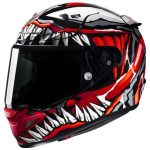HJC RPHA 12 Maximized Venom Marvel – Casco integral de moto rojo/negro brillante, ECE 22.06