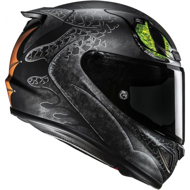 HJC RPHA 12 Toothless II – Casco integral de moto verde y negro mate, ECE 22.06