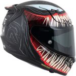 HJC RPHA 12 Venom 3 Marvel – Casco integral de moto negro y rojo, ECE 22.06