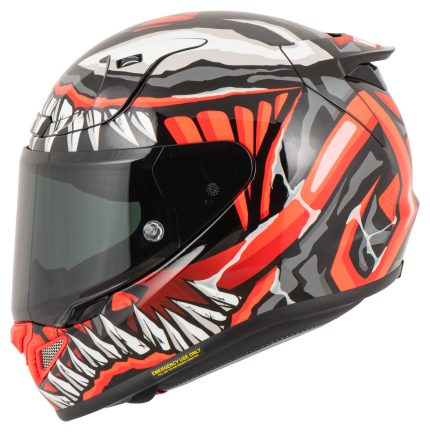 HJC RPHA 12 Maximized Venom Marvel – Casco integral de moto rojo/negro brillante, ECE 22.06