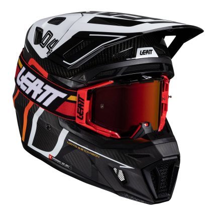 Leatt Kit 9.5 Carbon con gafas 6.5 Iriz – Casco de cross de moto negro