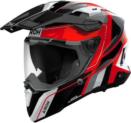 Airoh Commander 2 Skip – Casco integral de moto rojo, ECE 22.06