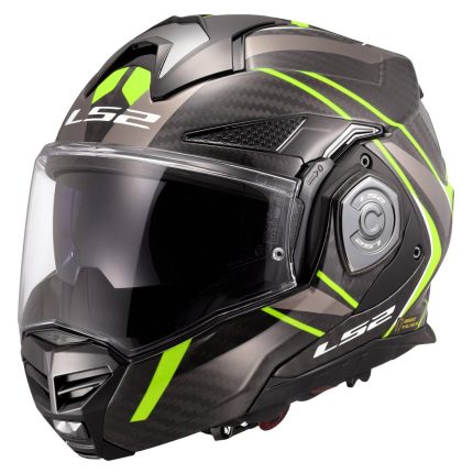 LS2 FF901 Advant X Carbon Future II – Casco modular de moto negro, ECE 22.06