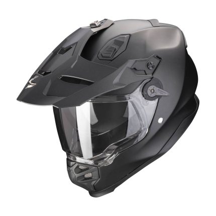 Scorpion ADF-9000 Air Solid – Casco integral de moto negro mate, ECE 22.06