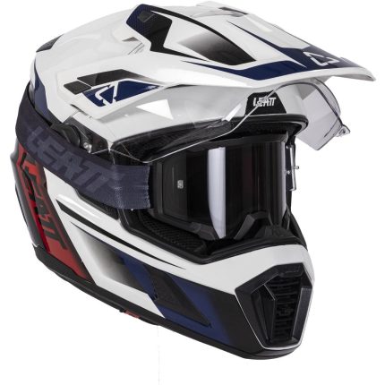 Leatt Kit ADV 8.5 con gafas – Casco integral de moto negro/verde