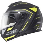 Schuberth C5 Omega – Casco modular de moto amarillo y negro, ECE 22.06