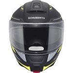 Schuberth C5 Omega – Casco modular de moto amarillo y negro, ECE 22.06