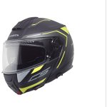 Schuberth C5 Omega – Casco modular de moto amarillo y negro, ECE 22.06