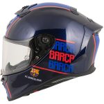Scorpion EXO-R1 Evo Air FC Barcelona – Casco integral de moto azul, ECE 22.06