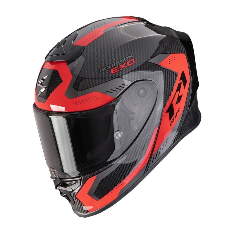 Scorpion EXO-R1 Evo Carbon Air – Casco integral de moto rojo mate