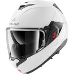 Shark OXO Blank – Casco modular convertible de moto negro mate, ECE 22.06