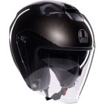 AGV Irides Mono Asfalto – Casco jet de moto gris, ECE 22.06