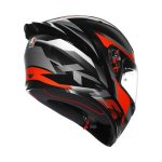AGV K1 S Fastlap – Casco integral de moto negro y rojo, ECE 22.05