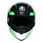 AGV K1 S Kripton – Casco integral de moto verde, cierre doble anilla