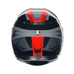 AGV K3 Compound – Casco integral de moto negro/rojo, ECE 22.06