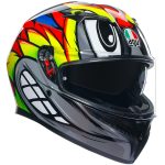 AGV K3 MPLK Birdy 2.0 – Casco integral de moto gris / amarillo / rojo, ECE 22.06
