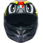 AGV K3 MPLK Birdy 2.0 – Casco integral de moto gris / amarillo / rojo, ECE 22.06