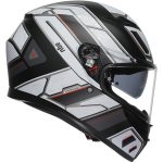 AGV K3 MPLK Rivia – Casco integral de moto negro mate / blanco, ECE 22.06
