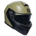 AGV Streetmodular Mono – Casco modular de moto verde / negro, ECE 22.06