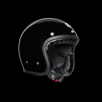 AGV X70 Mono – Casco jet de moto negro, ECE 22.05
