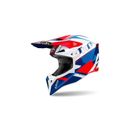 Airoh Wraaap Feel – Casco de motocross en azul y rojo vivo