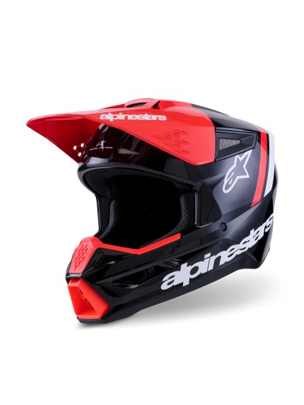 Alpinestars S-M3 Youth Radium – Casco de motocross negro/rojo/blanco