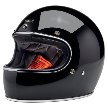Biltwell Gringo – Casco integral de moto negro brillo, ECE 22.06