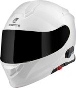 Bogotto H271 BT – Casco integral de moto blanco con Bluetooth