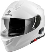 Bogotto H271 BT – Casco integral de moto blanco con Bluetooth