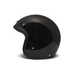 DMD Vintage – Casco jet de moto negro brillo, ECE 22.05