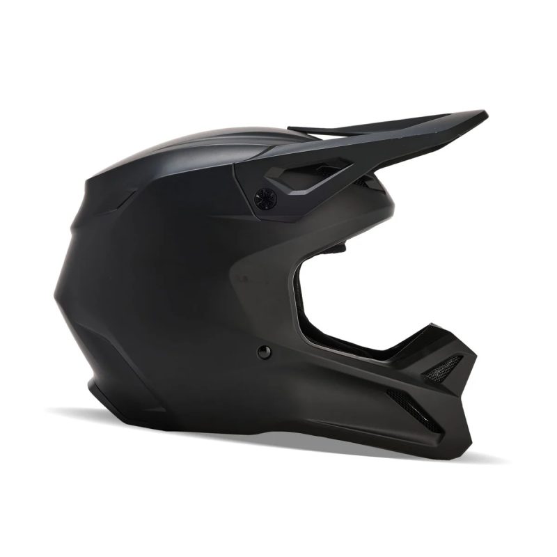Fox Racing V1 Solid – Casco cross de moto negro mate, ECE 22.06