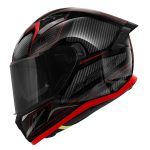 GIVI 50.9 Enigma – Casco integral de moto negro, titanio y rojo