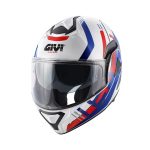 Givi X.30 Pulsar – Casco modular de moto blanco/azul/rojo, ECE 22.06