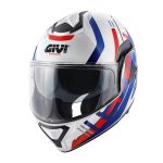 Givi X.30 Pulsar – Casco modular de moto blanco/azul/rojo, ECE 22.06
